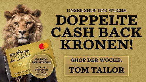 Cash Back Shop der Woche Tom Tailor Cash Back Shop der Woche Tom Tailor